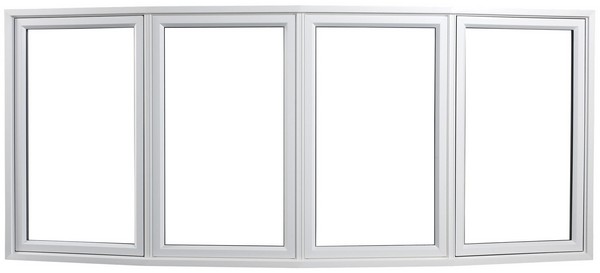 Exterior View | White | No Glass Dividers | Four Window Bow
